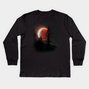 Full beaver moon Kids Long Sleeve T-Shirt